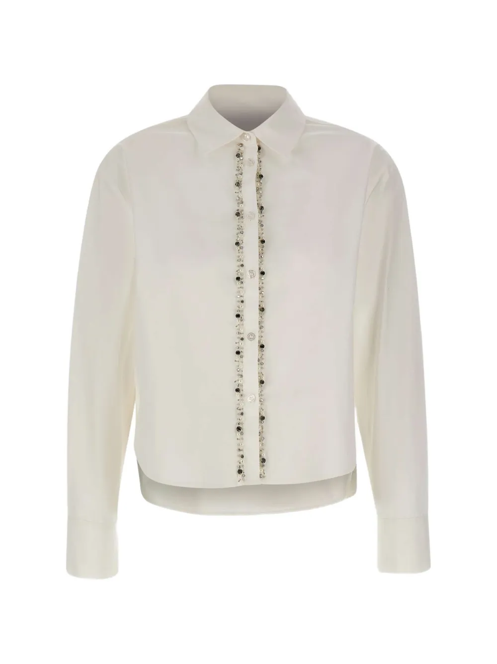 kaos bead-embellished cotton shirt - Bianco