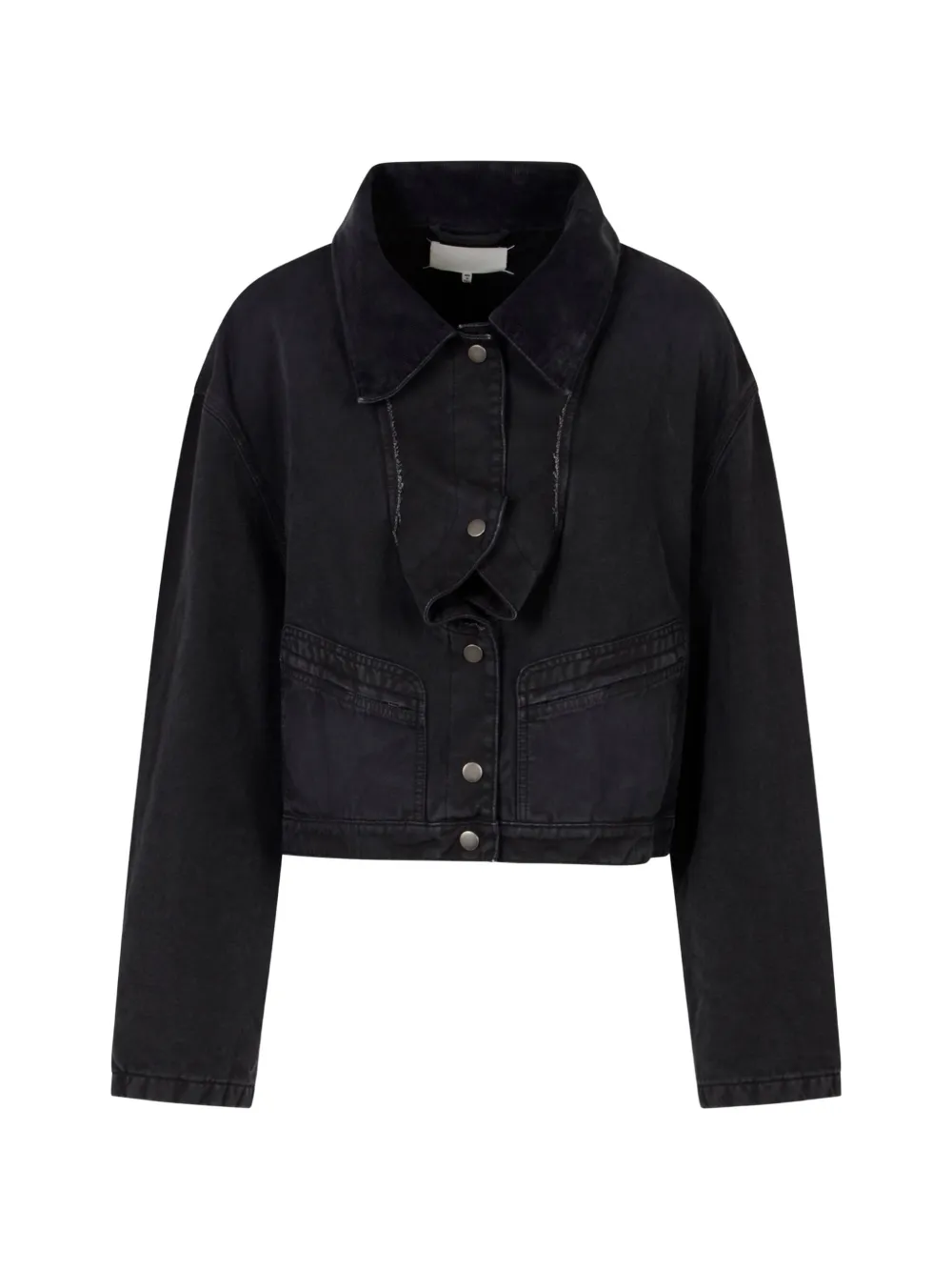 Maison Margiela corduroy-collar Four-Stitch denim jacket - Nero
