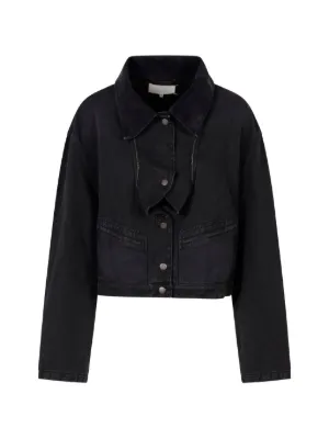 Gucci Horsebit Notched Leather Jacket | Blue | FARFETCH CA