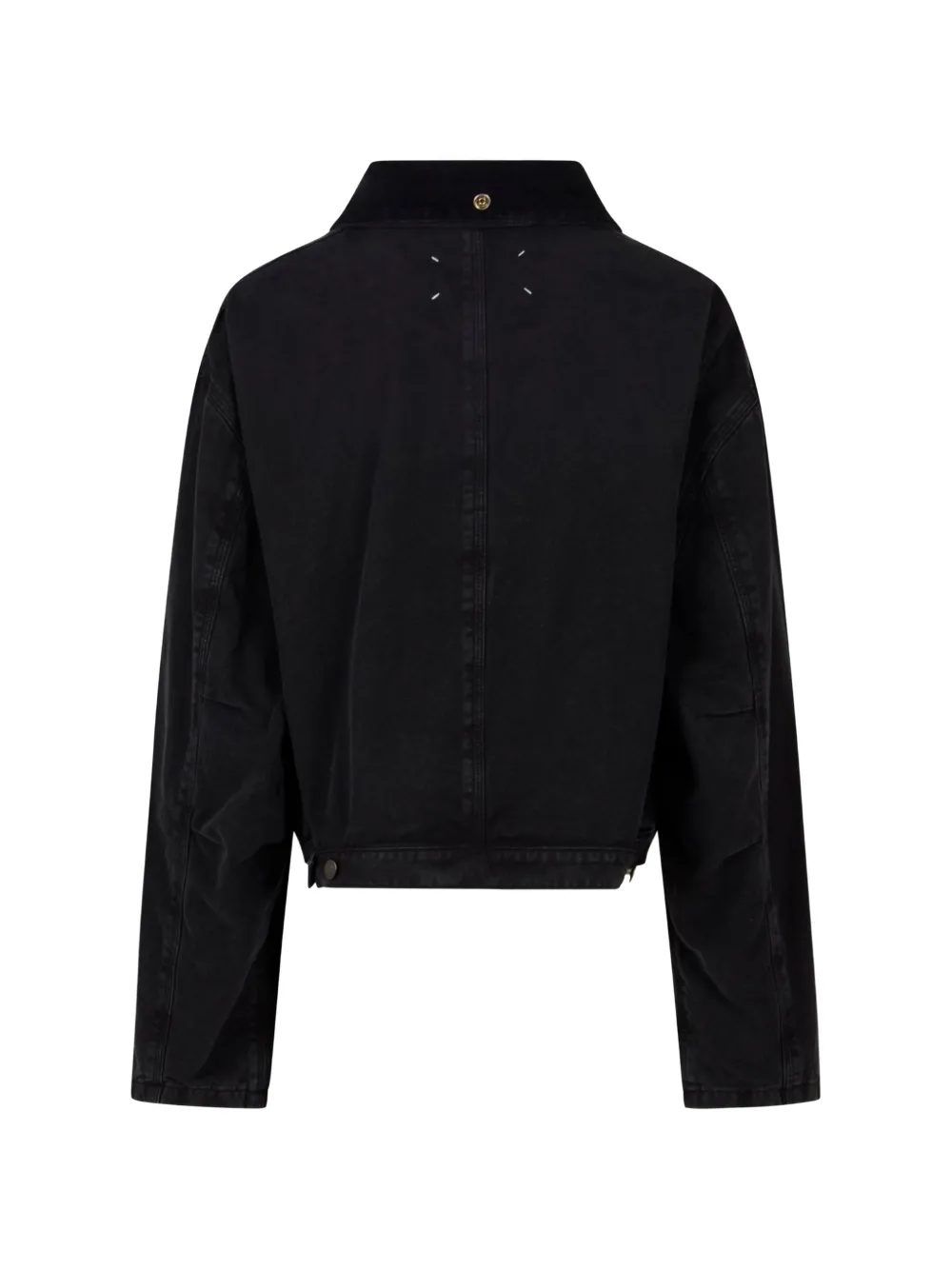 Maison Margiela Denim jack met vlakken Zwart
