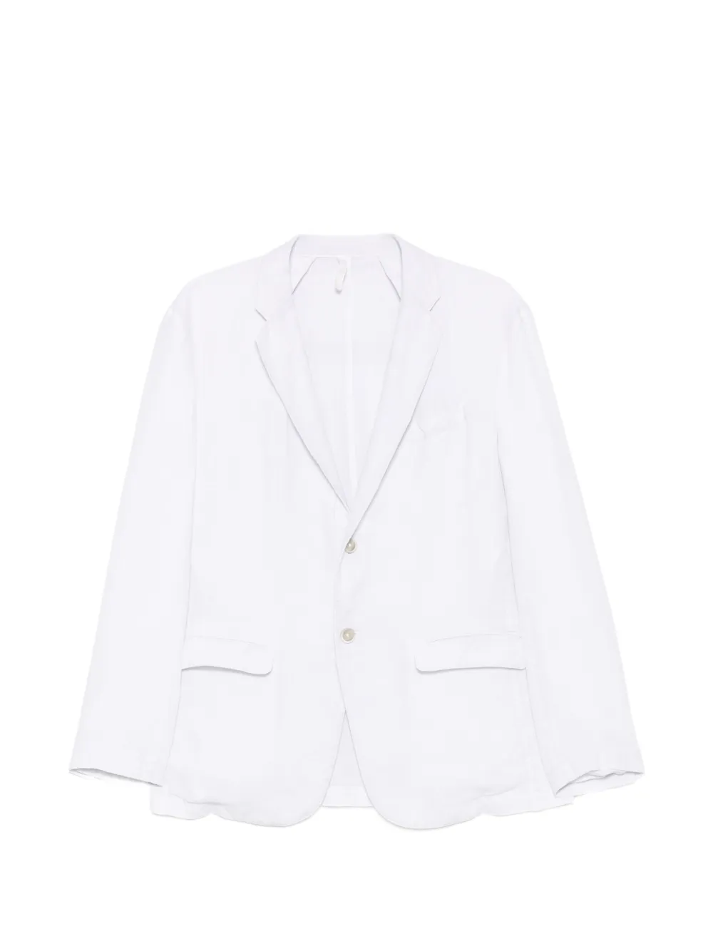 120% Lino notch-lapel single-breasted blazer - White
