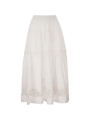 Cecilie Bahnsen ラッフルスカート Cecilie Bahnsen ラッフル スカート | ホワイト | FARFETCH JP