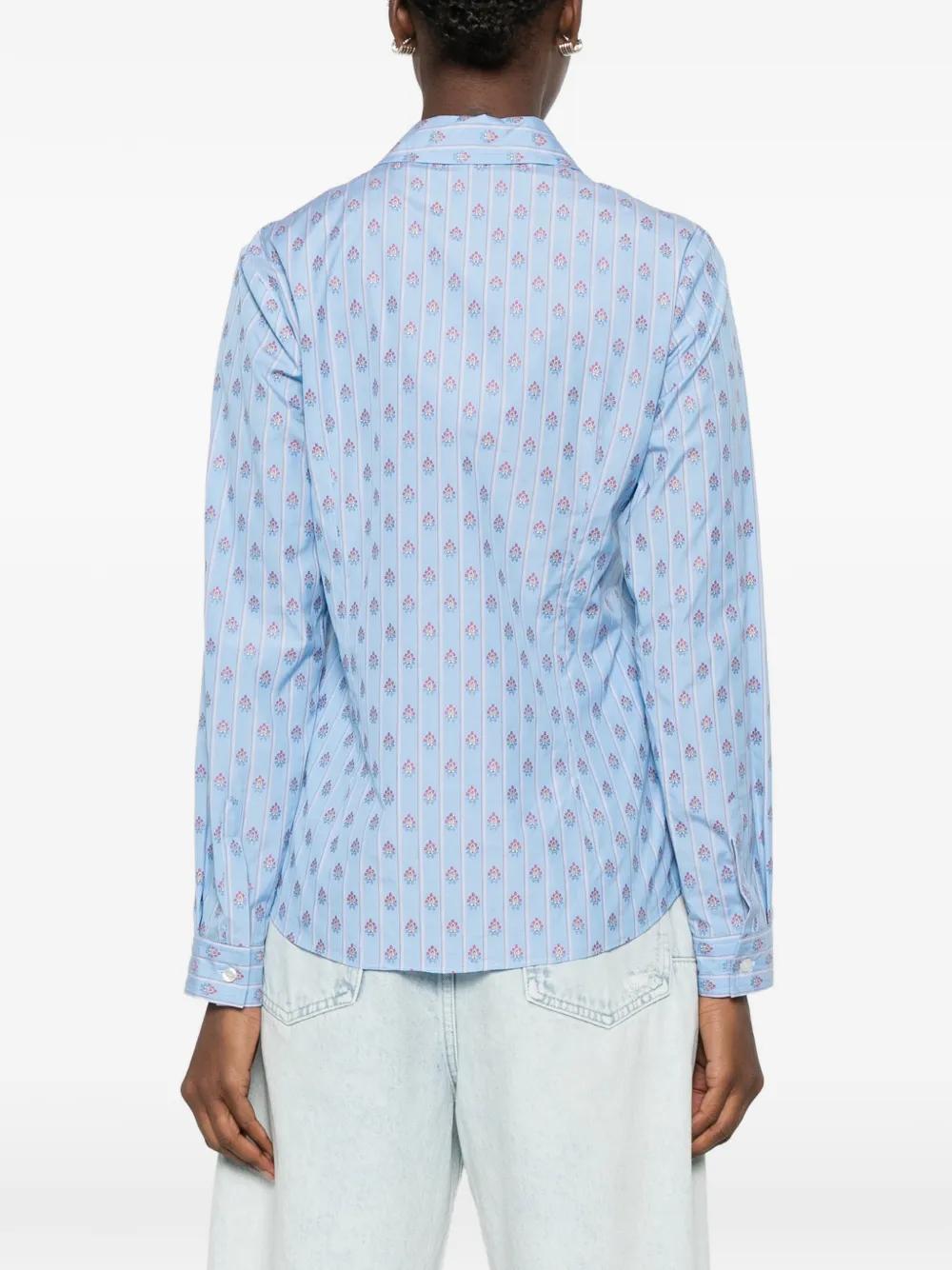 ETRO Overhemd met bloemenprint Blauw