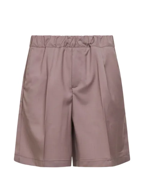 Costumein pleated virgin wool shorts