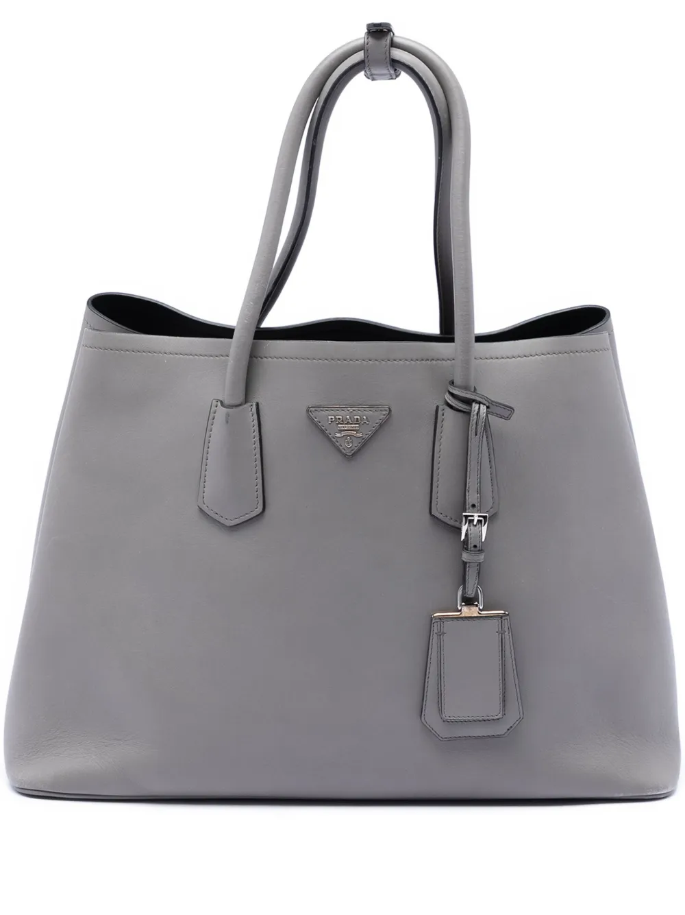 Prada Pre-Owned 2013-2026 Large City Calf Double satchel - Grigio