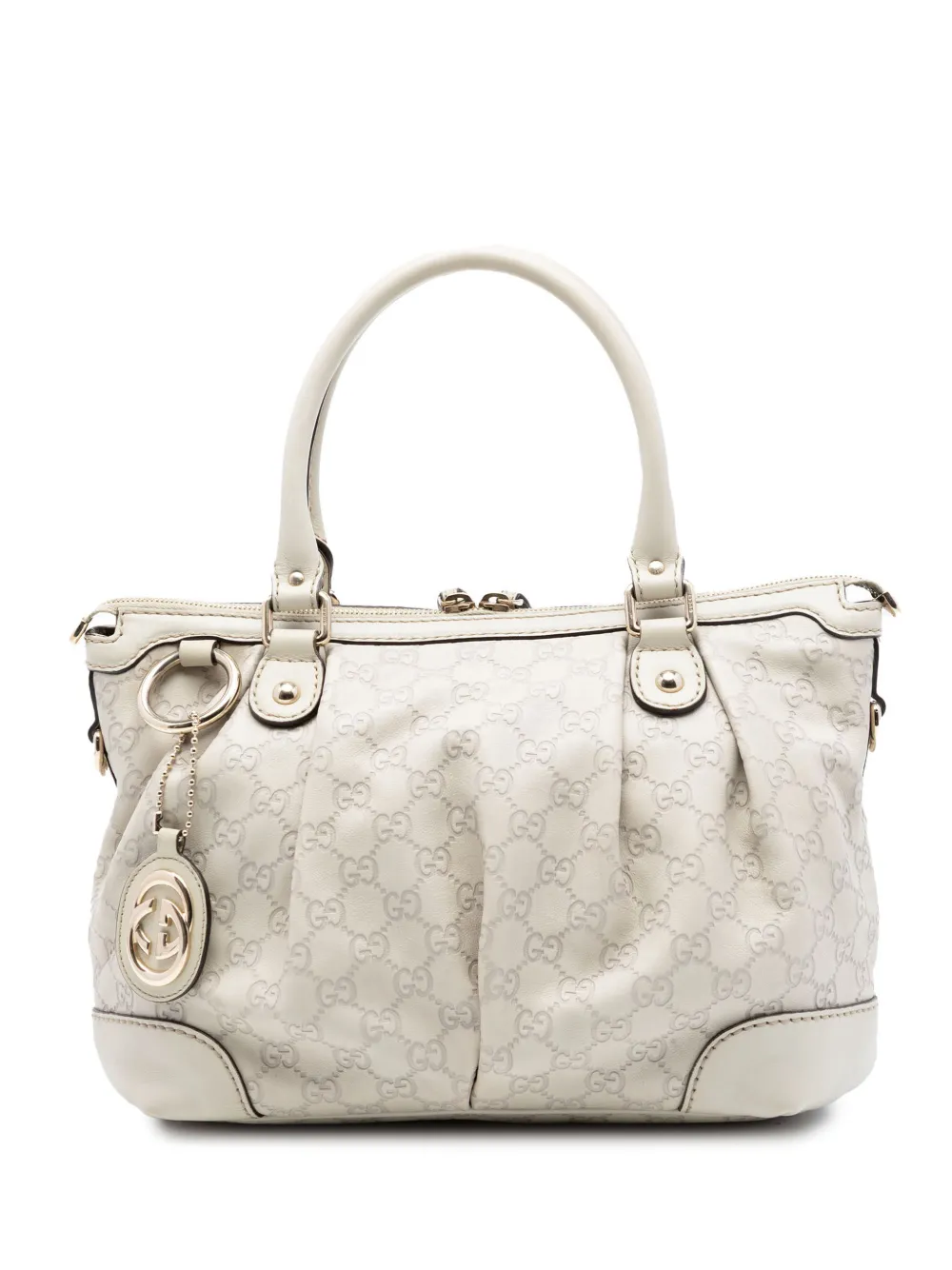 Gucci Pre-Owned 2016-2025 Guccissima Sukey satchel - Bianco