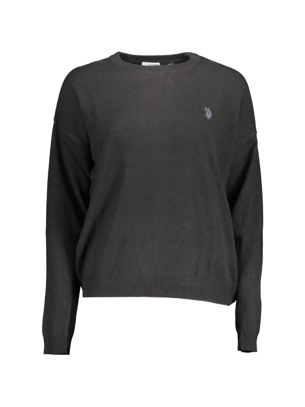 U.S. POLO ASSN. crew-neck drop-shoulder sweater - Nero