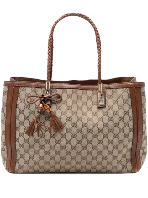 Gucci Pre-Owned tote Bella mediana de lona con GG 2016-2025