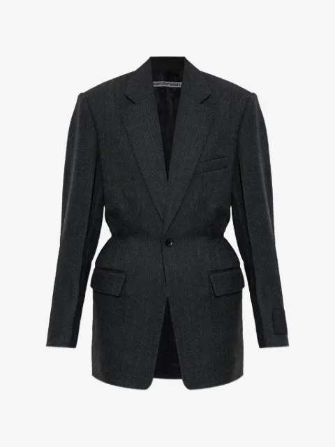 Alexander Wang cinched-waist wool-twill blazer