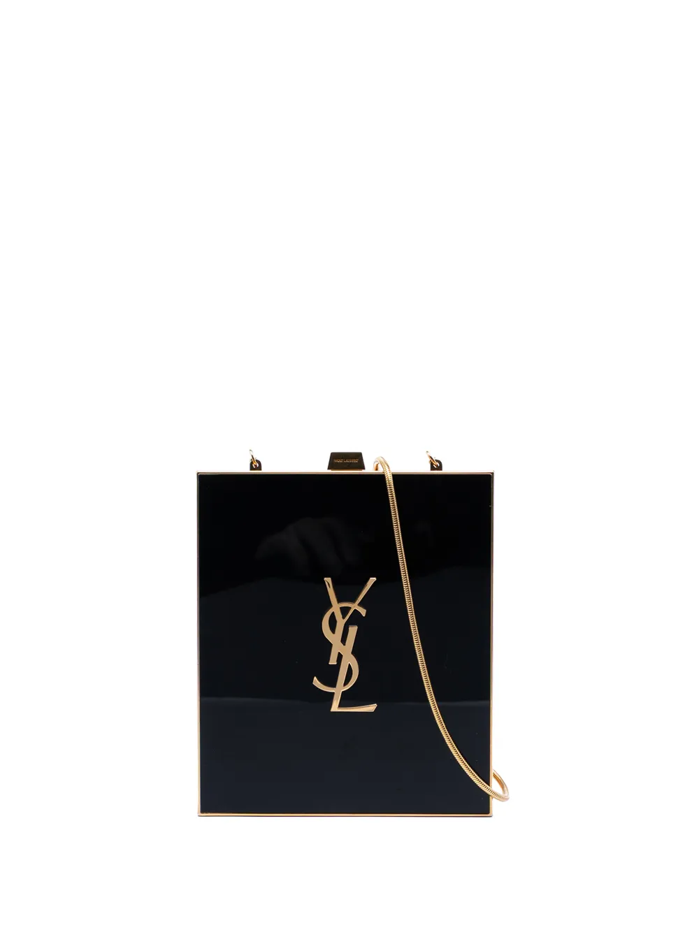 Saint Laurent Pre-Owned 2017 Tuxedo Box Clutch mit Kette - Schwarz