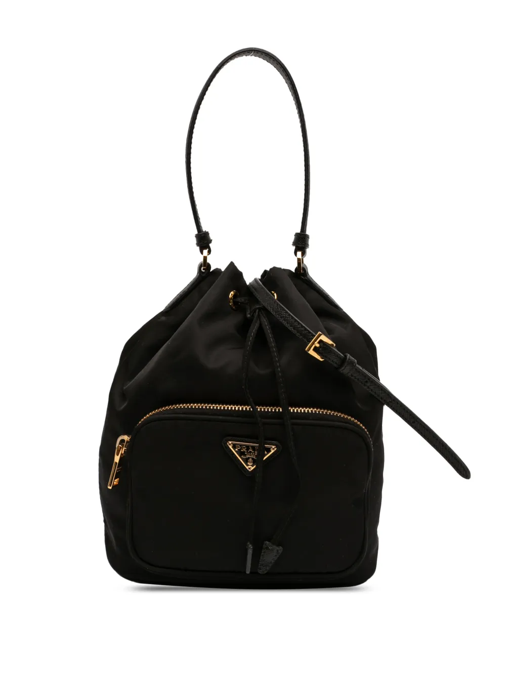 Prada Pre-Owned 2000-2013 Re Nylon Duet bucket bag - Nero