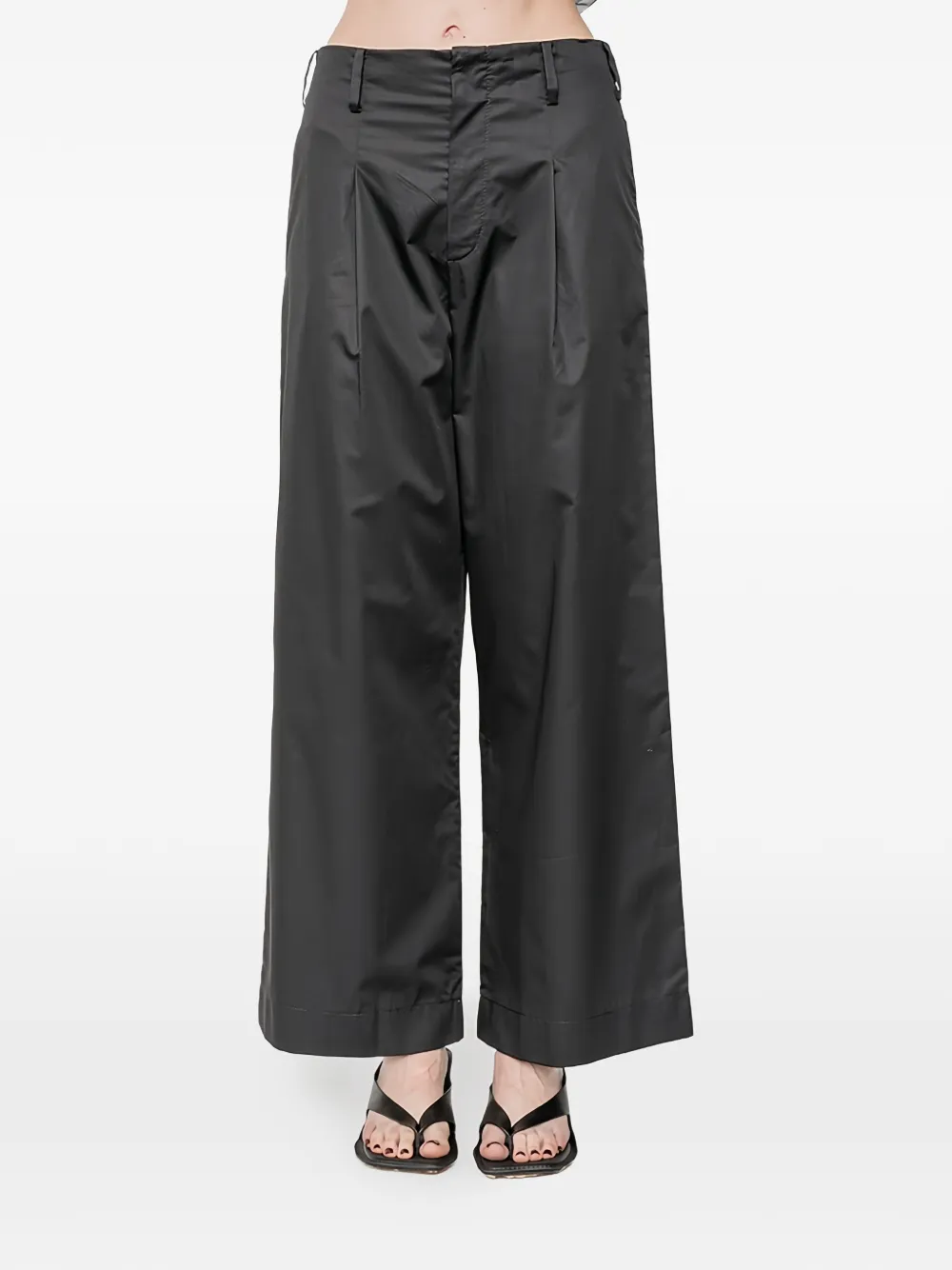 SUSANNE BOMMER pleated wide-leg trousers - Nero