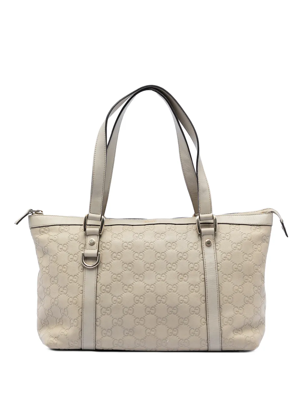 Gucci Pre-Owned 2016-2026 Guccissima Abbey D Ring tote bag - Bianco