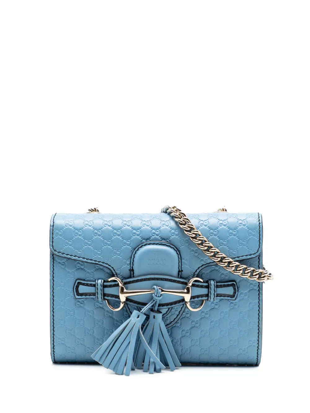 Gucci Pre-Owned 2016-2026 Mini Microguccissima Emily crossbody bag - Blue
