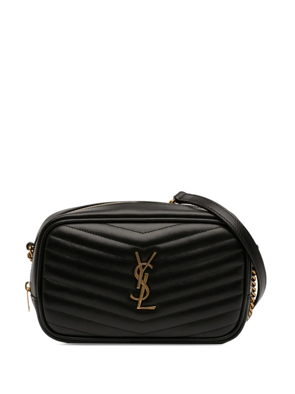 Saint Laurent Pre-Owned 2025 mini Matelasse Umhängetasche mit Lou-Monogramm aus Kalbsleder - Schwarz