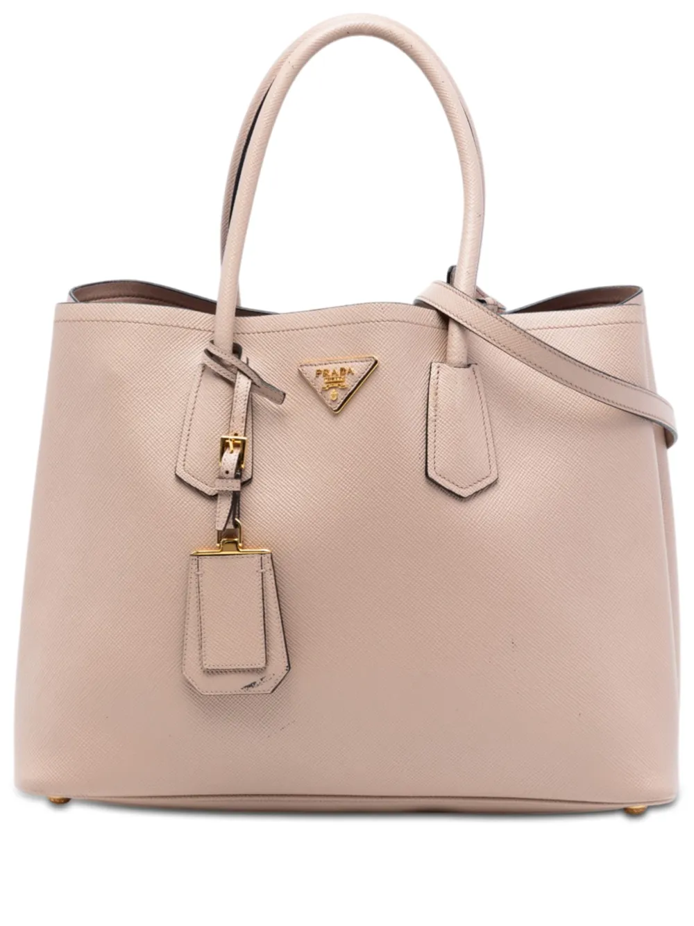 Prada Pre-Owned 2010-2026 Large Saffiano Cuir Double satchel - Rosa