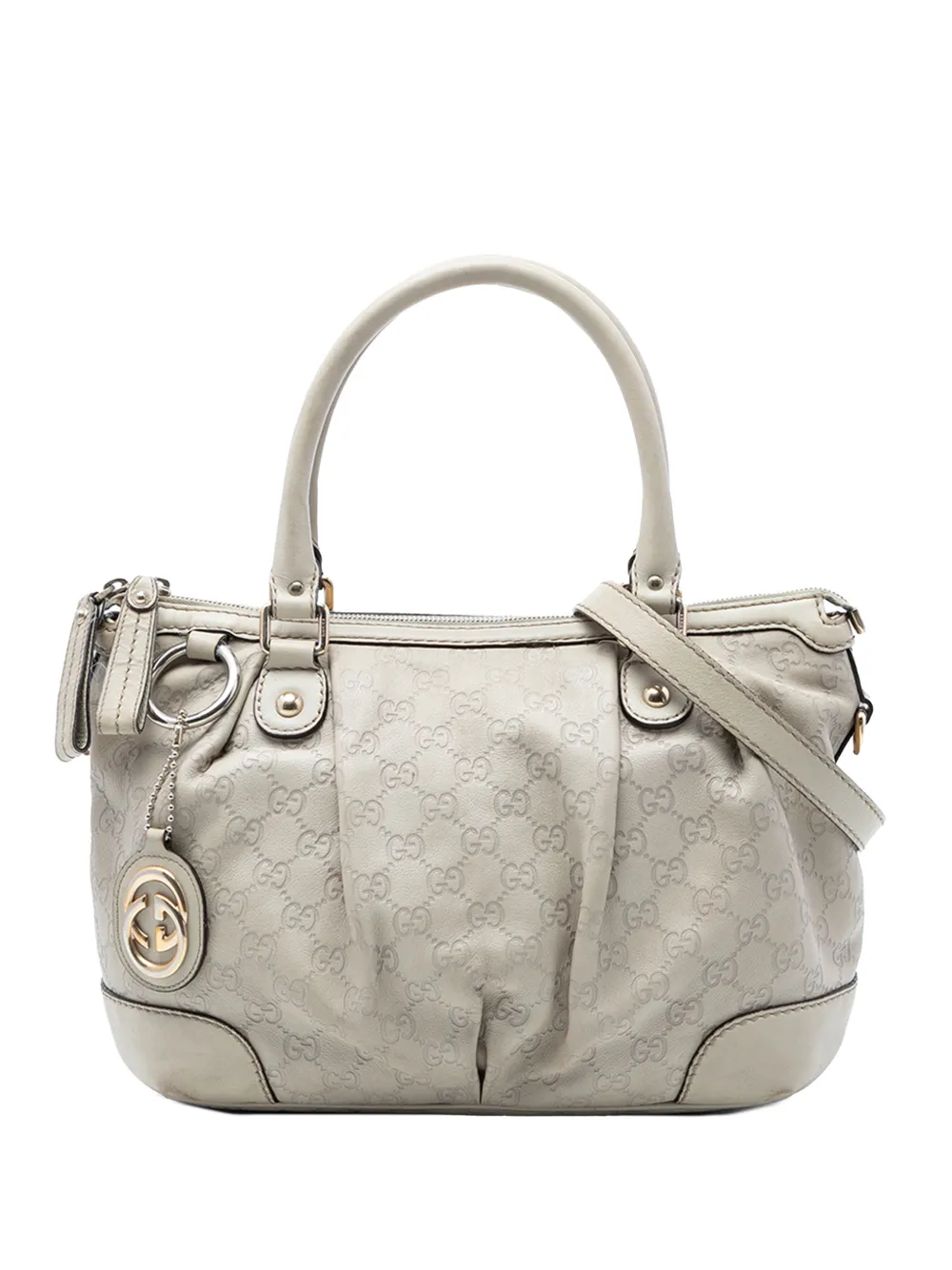 Gucci Pre-Owned 2016-2026 Guccissima Sukey satchel - Bianco