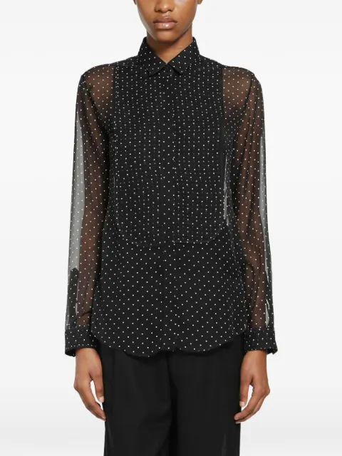 TOM FORD polka-dot silk-chiffon shirt