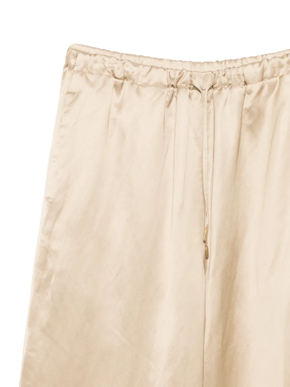 Briglia 1949 Broek met wijde pijpen en trekkoord Beige