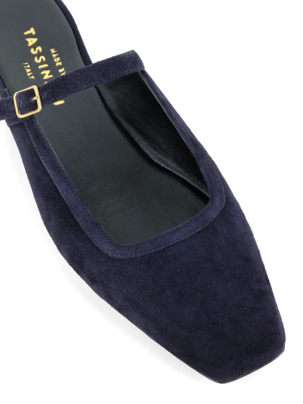 Tassinari Suède muiltjes met gespband Blauw