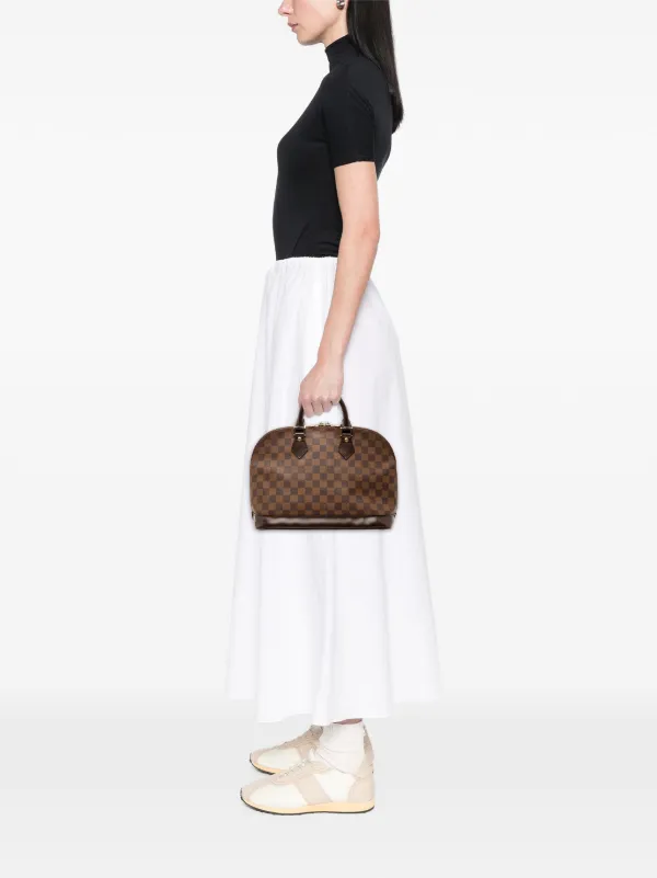 Louis Vuitton Pre-Owned 2003 Damier Ebene Alma PM Handbag | Brown