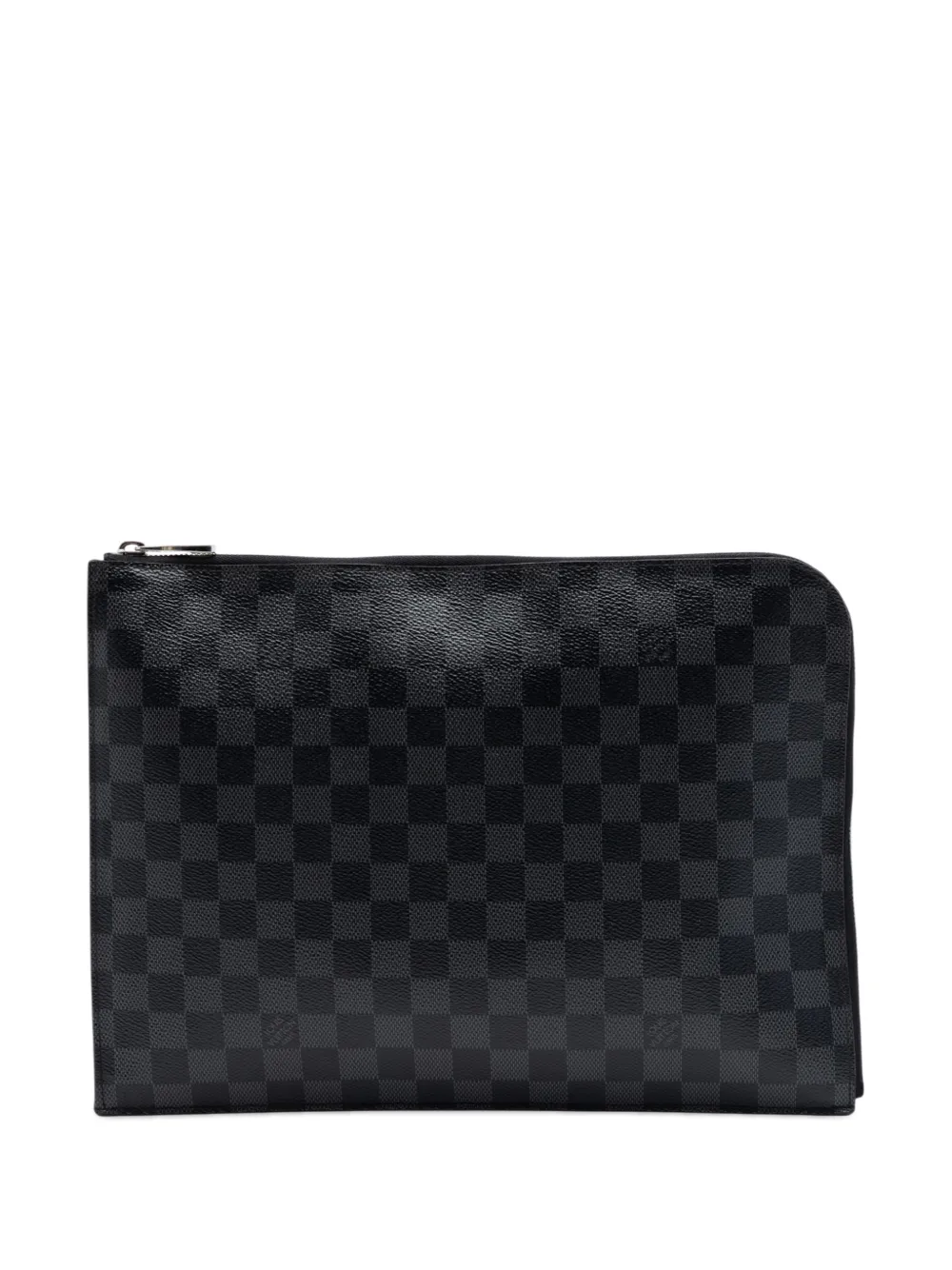 Louis Vuitton Pre-Owned 2017 Damier Graphite Pochette Jour GM clutch bag - Black