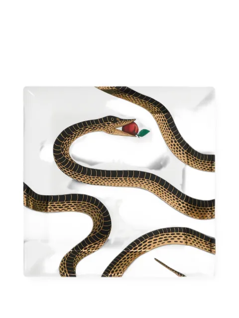 Fornasetti snake-print square tray
