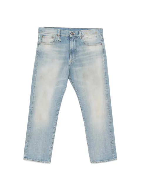 R13 faded logo-embroidered jeans
