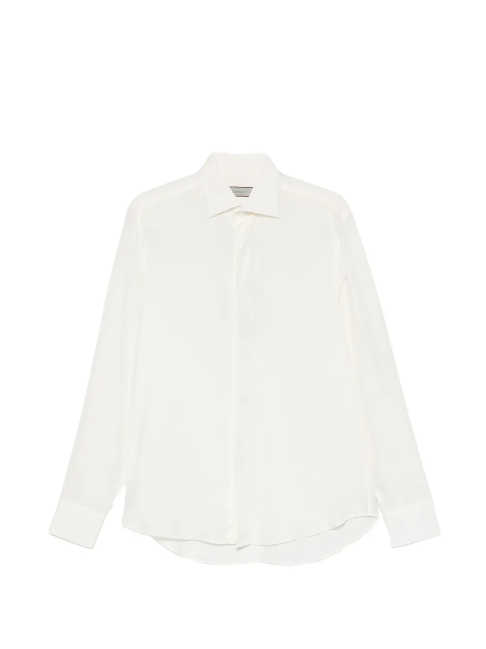 Canali spread-collar shirt - Weiß