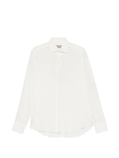 Canali spread-collar shirt