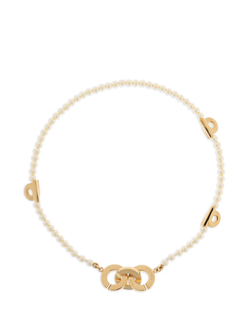Ferragamo Gancini-detail necklace - Gold