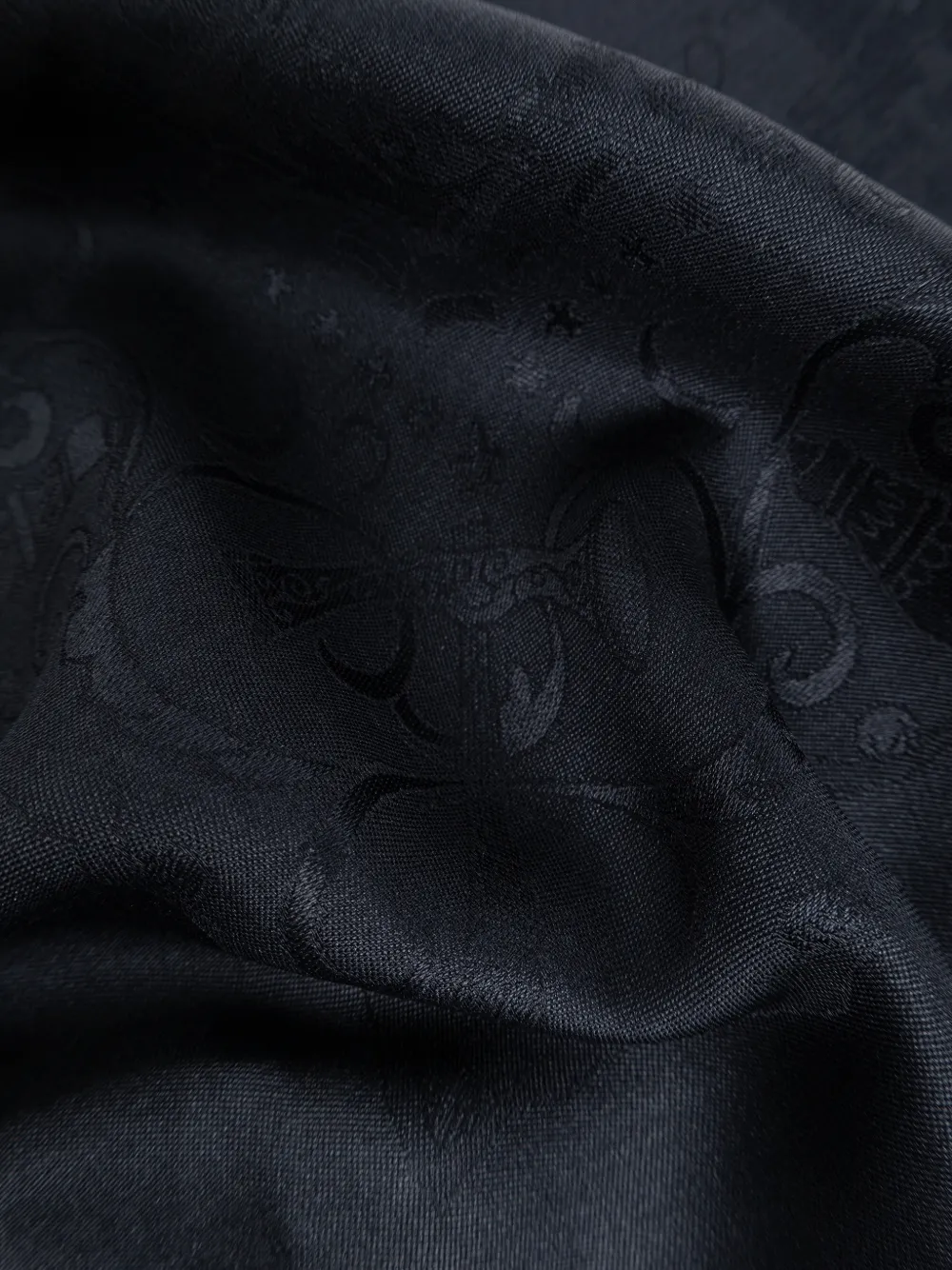 Ferragamo Sjaal met jacquard en franje Blauw