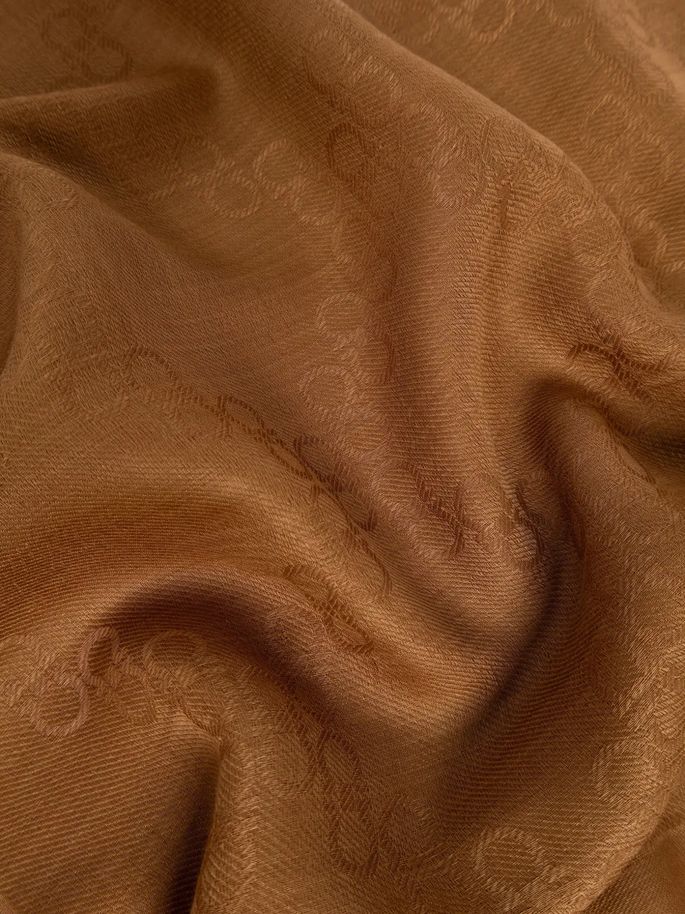Ferragamo Sjaal met Gancini-monogram en franje Bruin