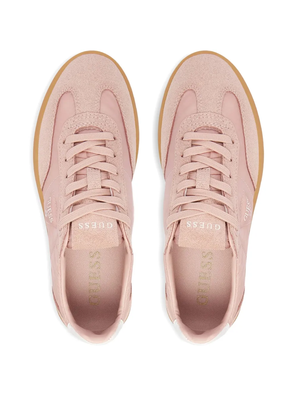 GUESS USA Sneakers met suède vlak en logodetail Roze