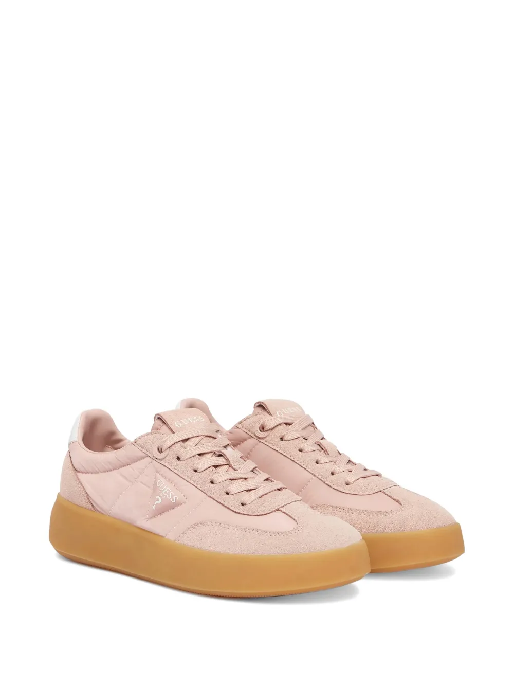 GUESS USA Sneakers met suède vlak en logodetail Roze