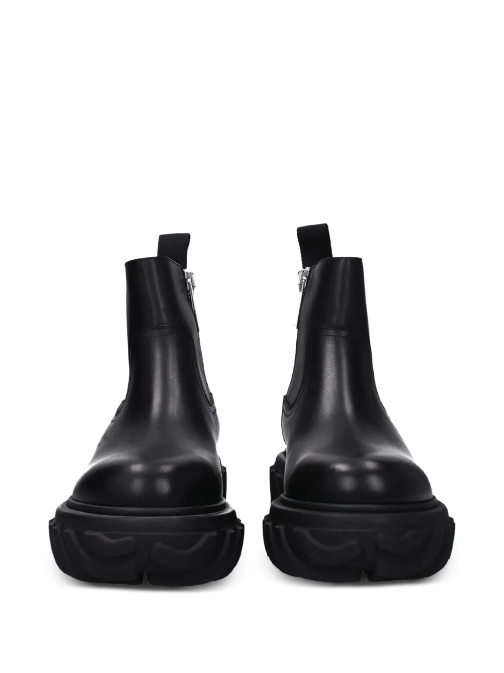 Off-White platform leather boots Zwart
