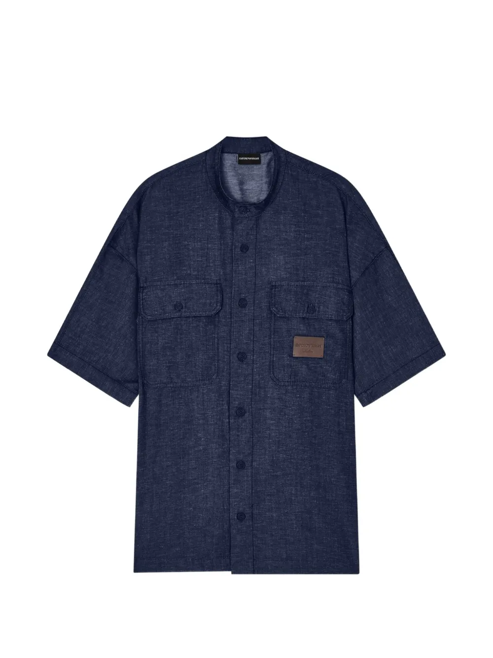 Emporio Armani Denim Capsule logo-patch shirt - Blue