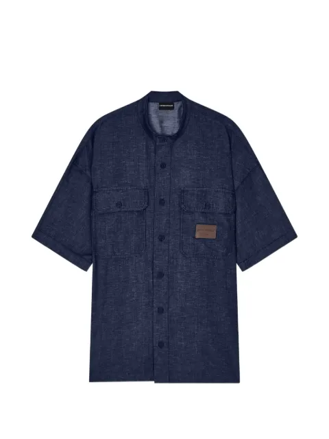 Emporio Armani Denim Capsule logo-patch shirt