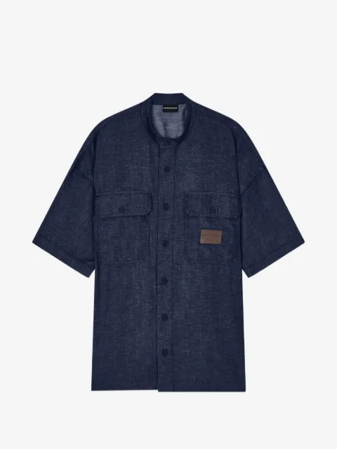 Emporio Armani Denim Capsule logo-patch shirt