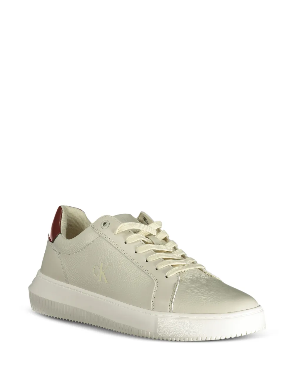 Calvin Klein pebbled-texture sneakers Beige