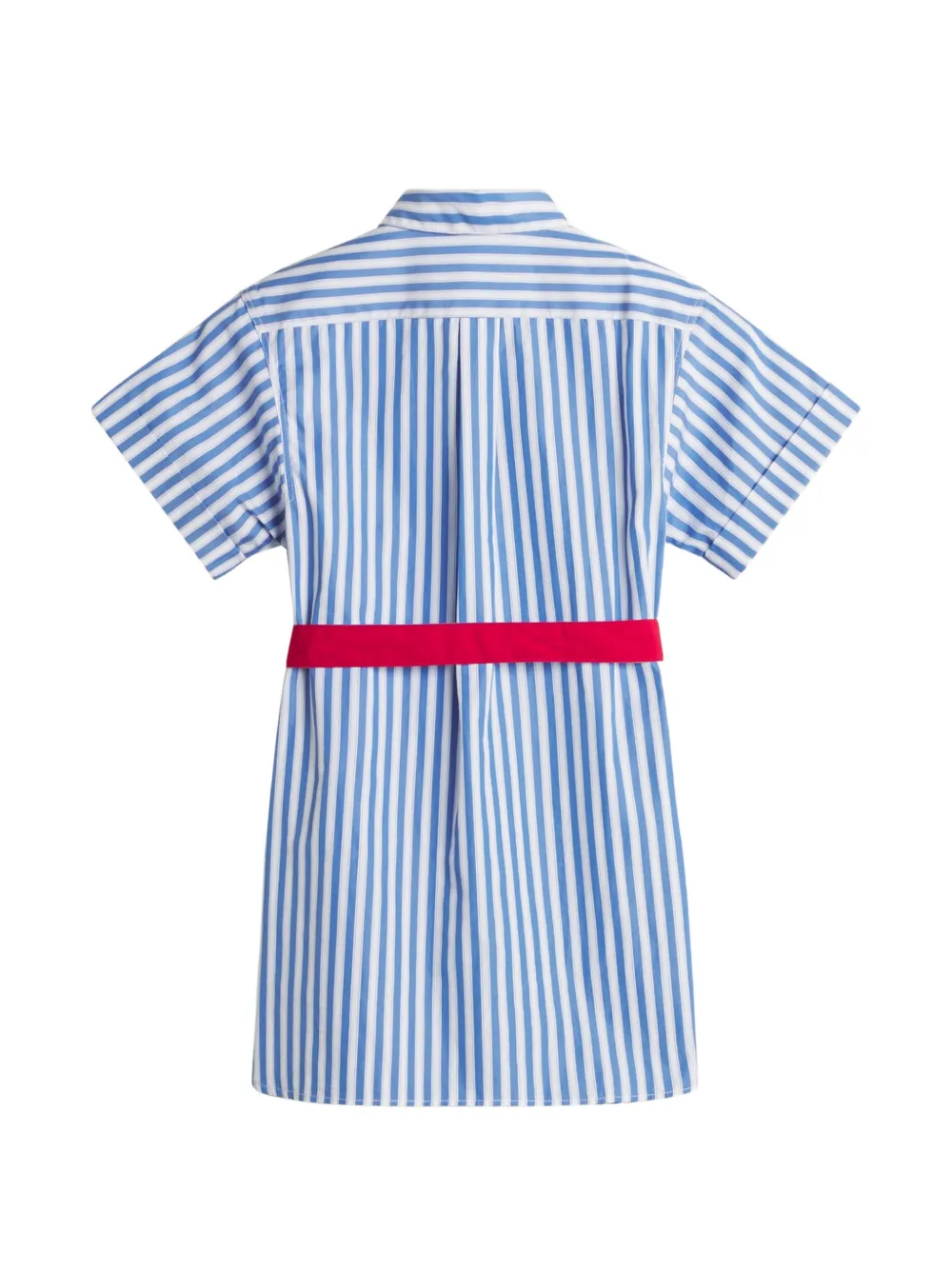Maison Kitsuné x Bonpoint gestreepte blousejurk Blauw