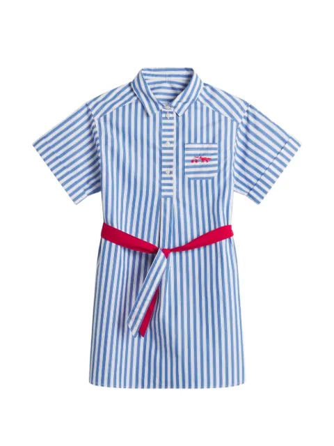 Maison Kitsuné x Bonpoint stripe-pattern shirt dress
