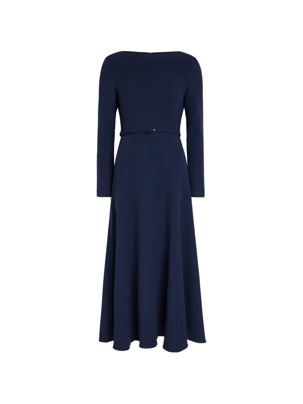 Roland Mouret belted long-sleeve midi dress - Blu