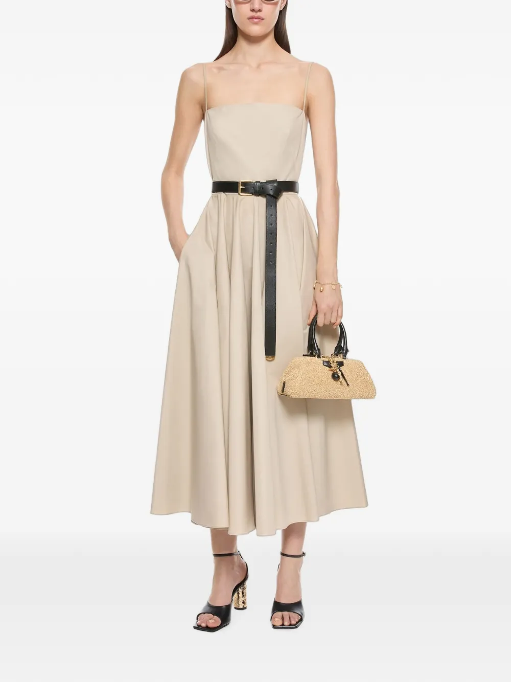 Givenchy Popeline jurk met uitgesneden details Beige