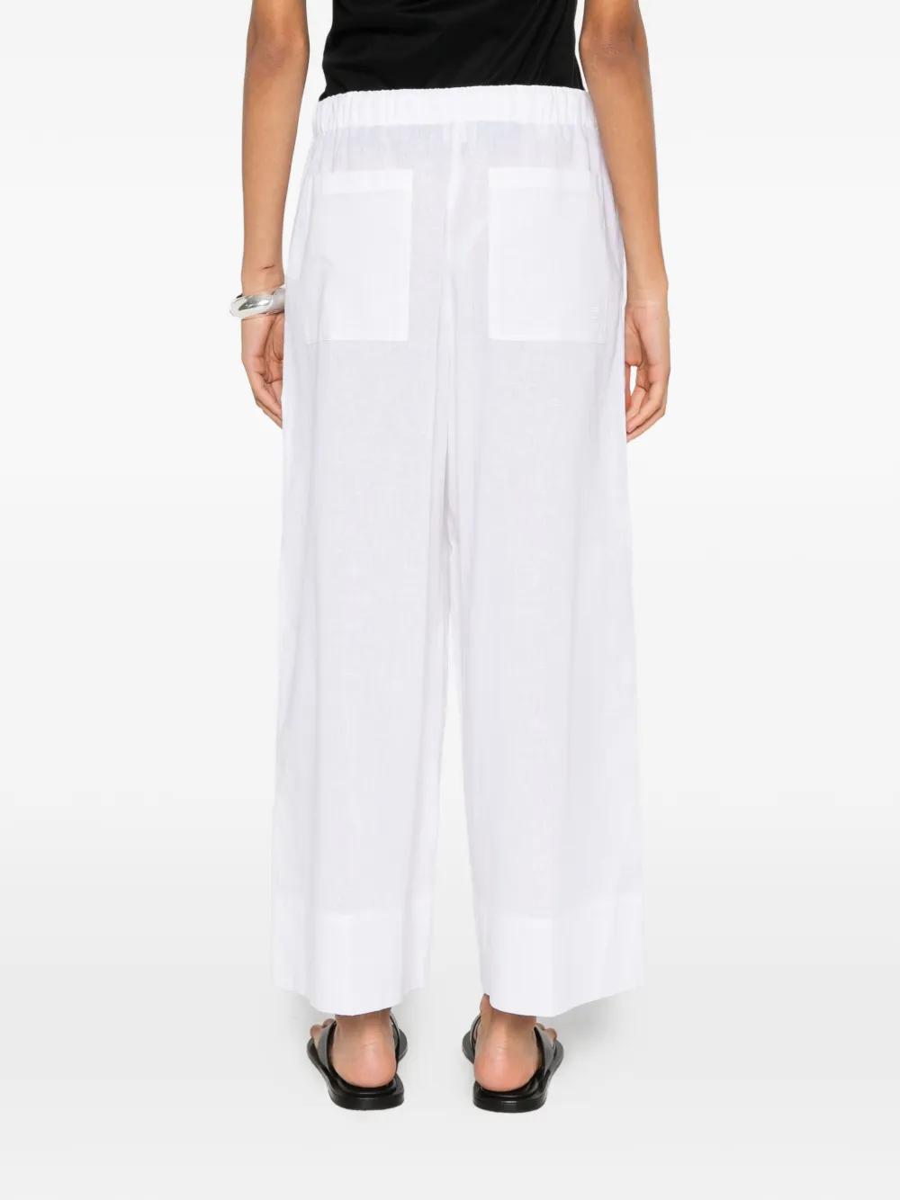 TOTEME Broek met trekkoordtaille Wit