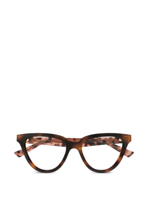 Gucci Eyewear トータスシェル キャットアイメガネフレーム