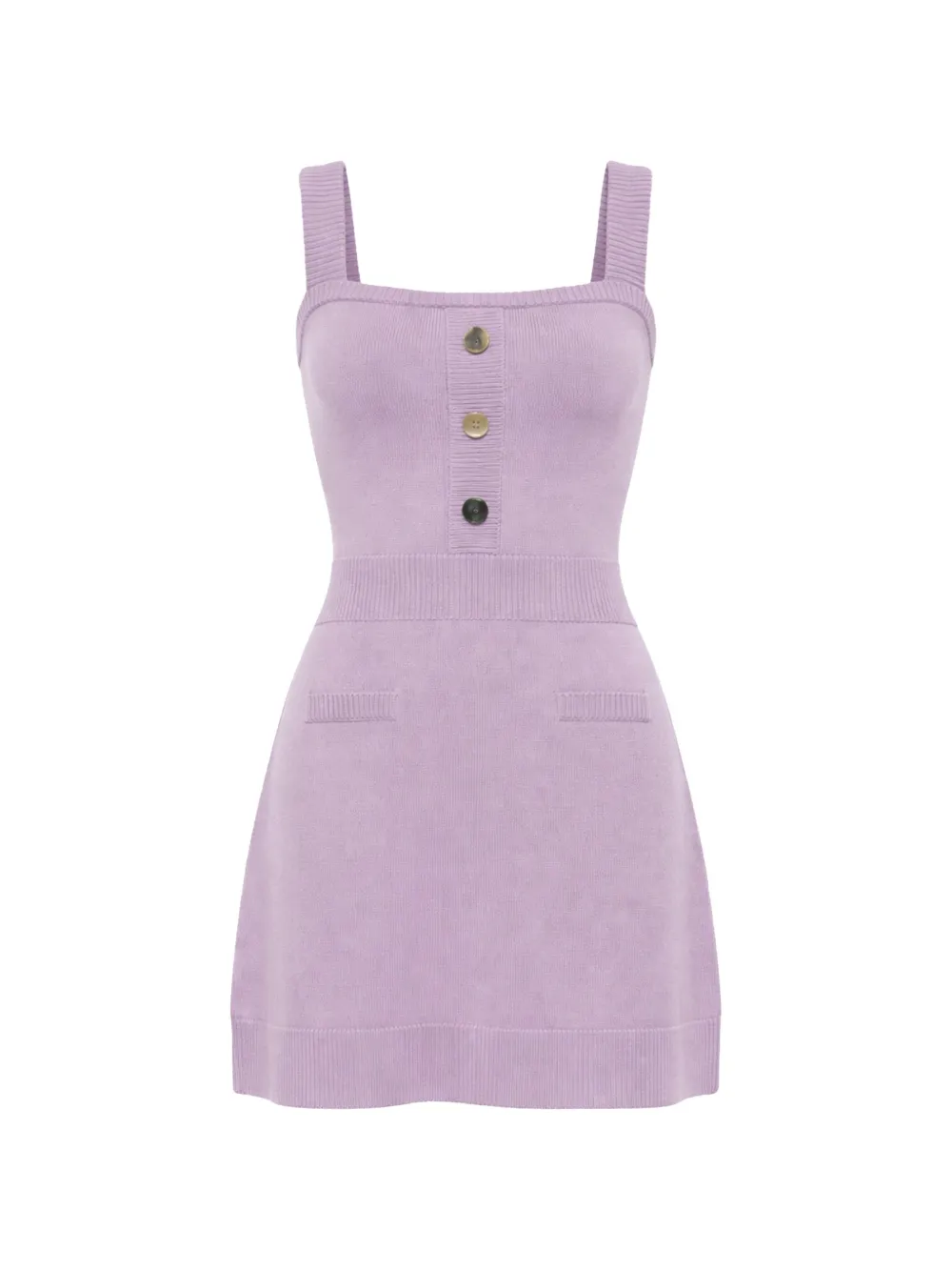 Viktor & Rolf bejewelled-button knit dress - Violett