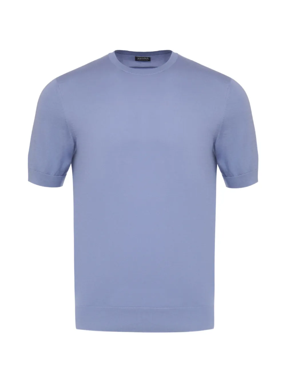Zegna short-sleeve knitted cotton T-shirt - Blu
