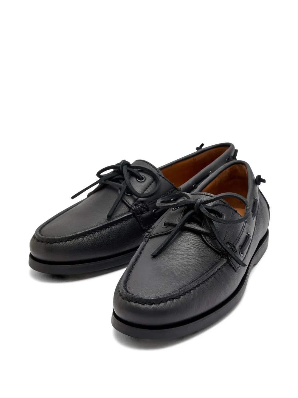 Polo Ralph Lauren Leren bootschoenen Zwart