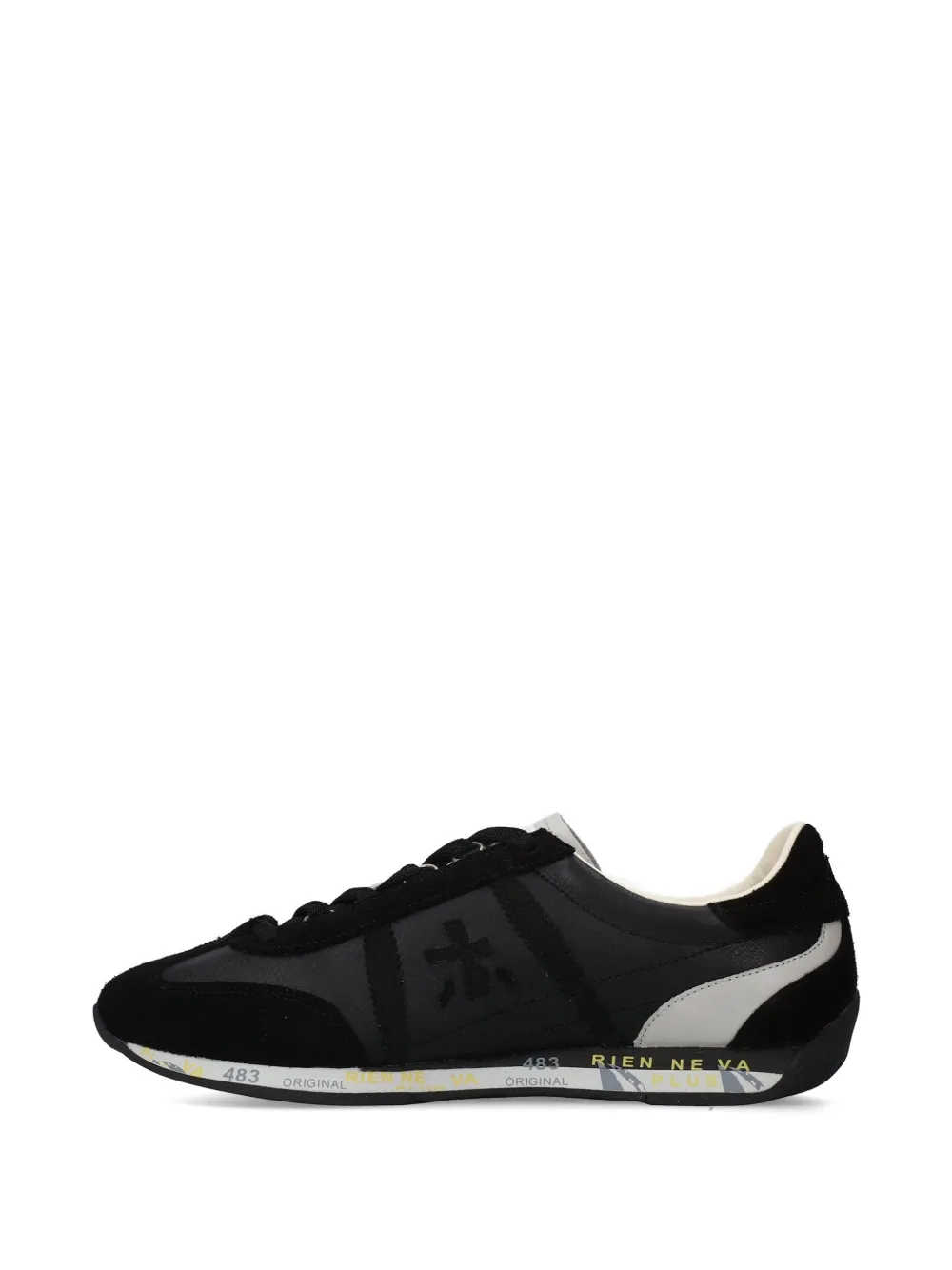 Premiata Jackyx panelled leather sneakers Zwart